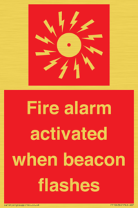 Fire alarm activated when beacon flashes